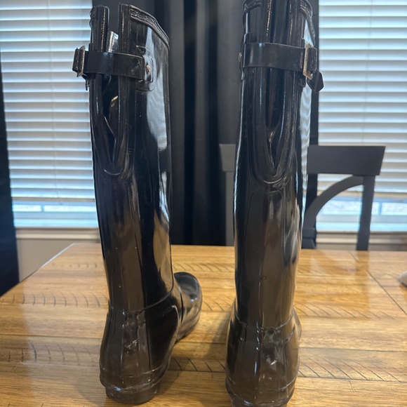 Hunter back adjustable black gloss rain boots - Picture 3 of 5